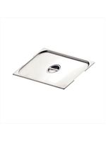 Tampa para cuba gn 1/2 em aço inox com recorte para alças