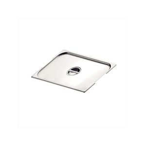 Tampa para cuba gn 1/2 em aço inox com recorte para alças