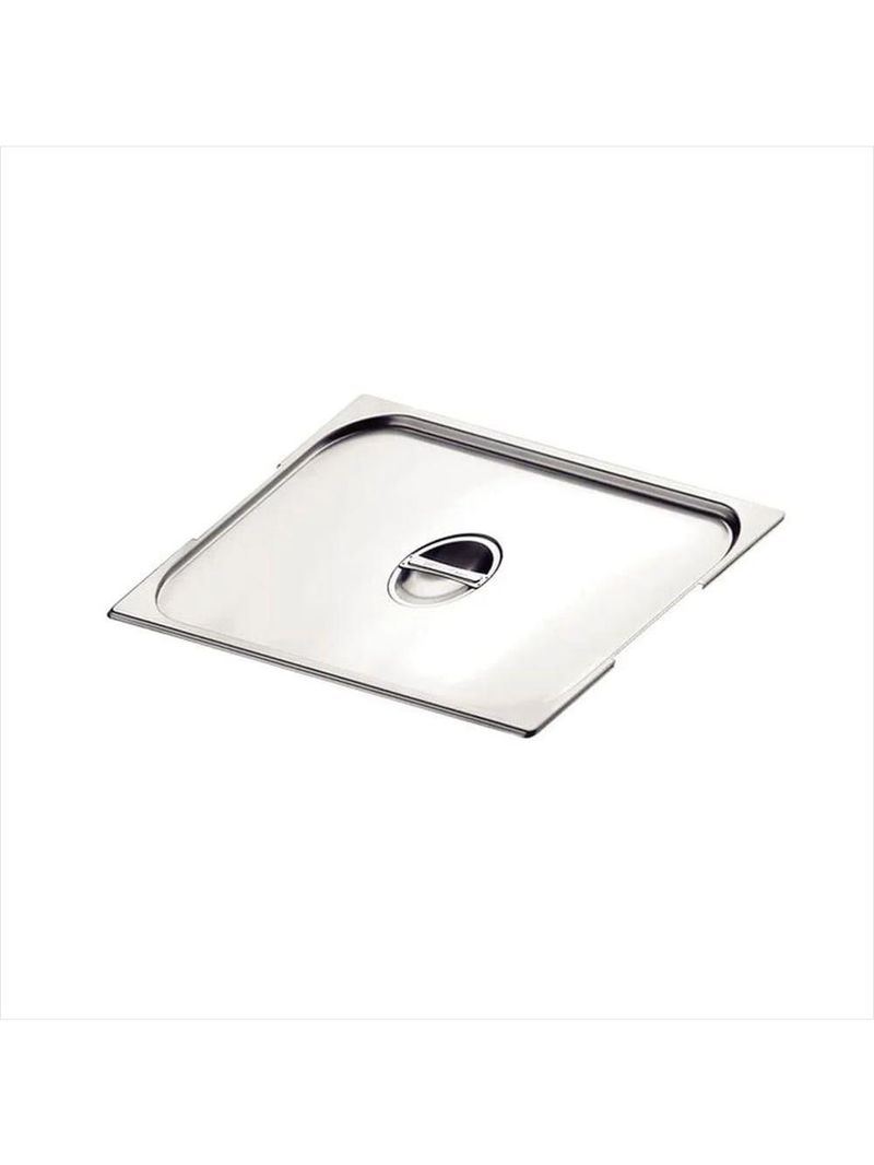 Tampa para cuba gn 1/2 em aço inox com recorte para alças