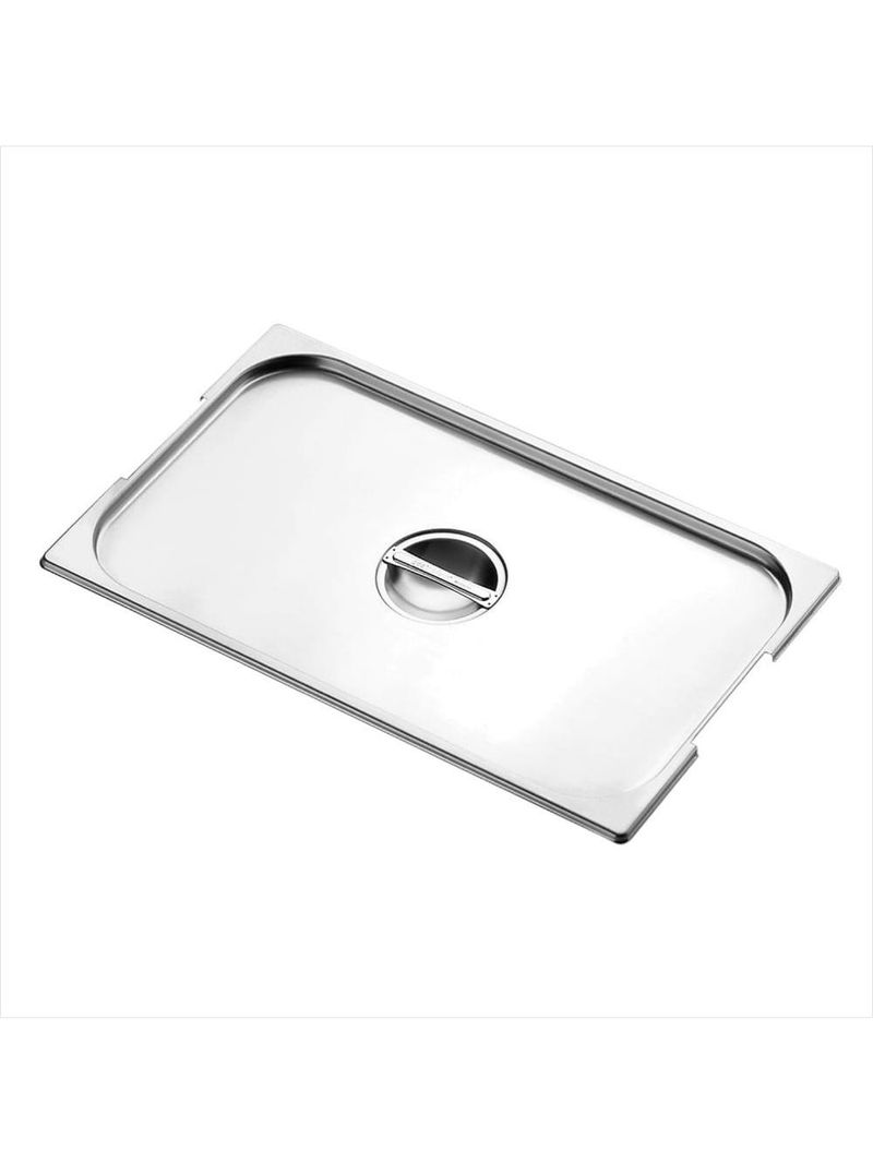 Tampa para cuba gn 2/1 tramontina em aço inox com recorte para alças