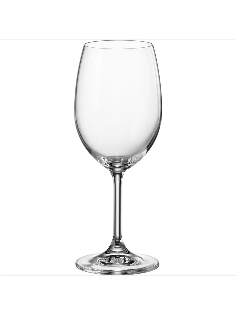 Jogo 6 peças taças vinho bohemia bruna cristal 350ml 20x8x8cm
