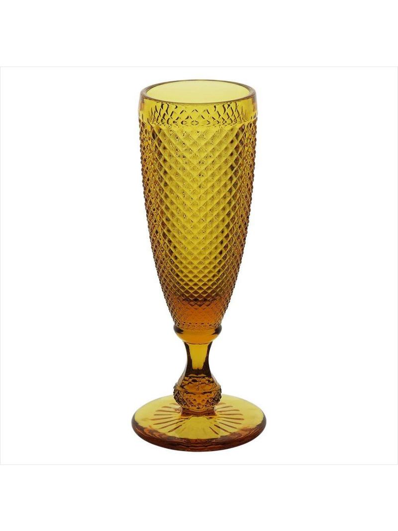 Taça champanhe 18x7x7 cm 150ml vidro Âmbar 6 peças imperial - gs