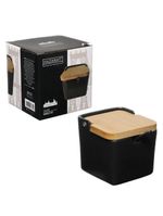 Saleiro manhattan porcelana hauskraft preto 270 ml