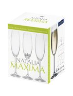 Taça champanhe bohemia natalia maxima cristal 230 ml 6 peças