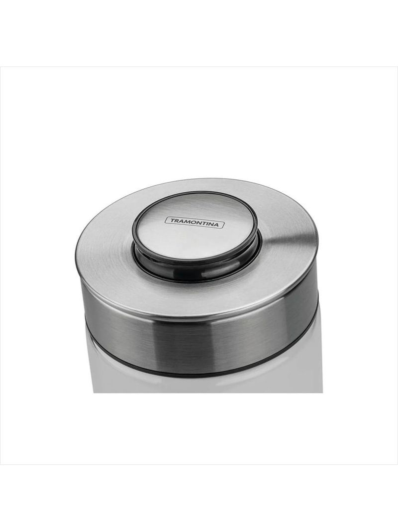 Pote de vidro purezza com tampa de aço inox 1,4 l tramontina