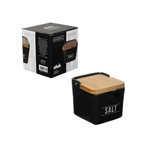 Saleiro manhattan porcelana hauskraft preto 270 ml