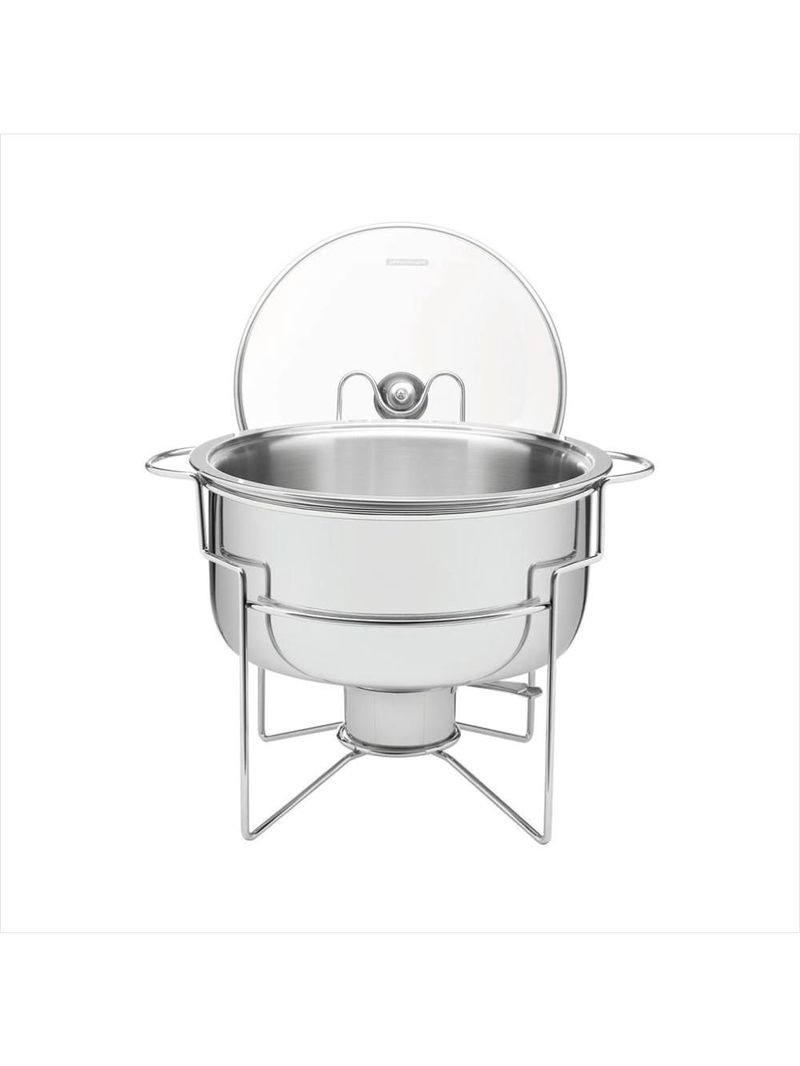 Rechaud banho-maria tramontina aço inox 7 l com fogareiro tramontina