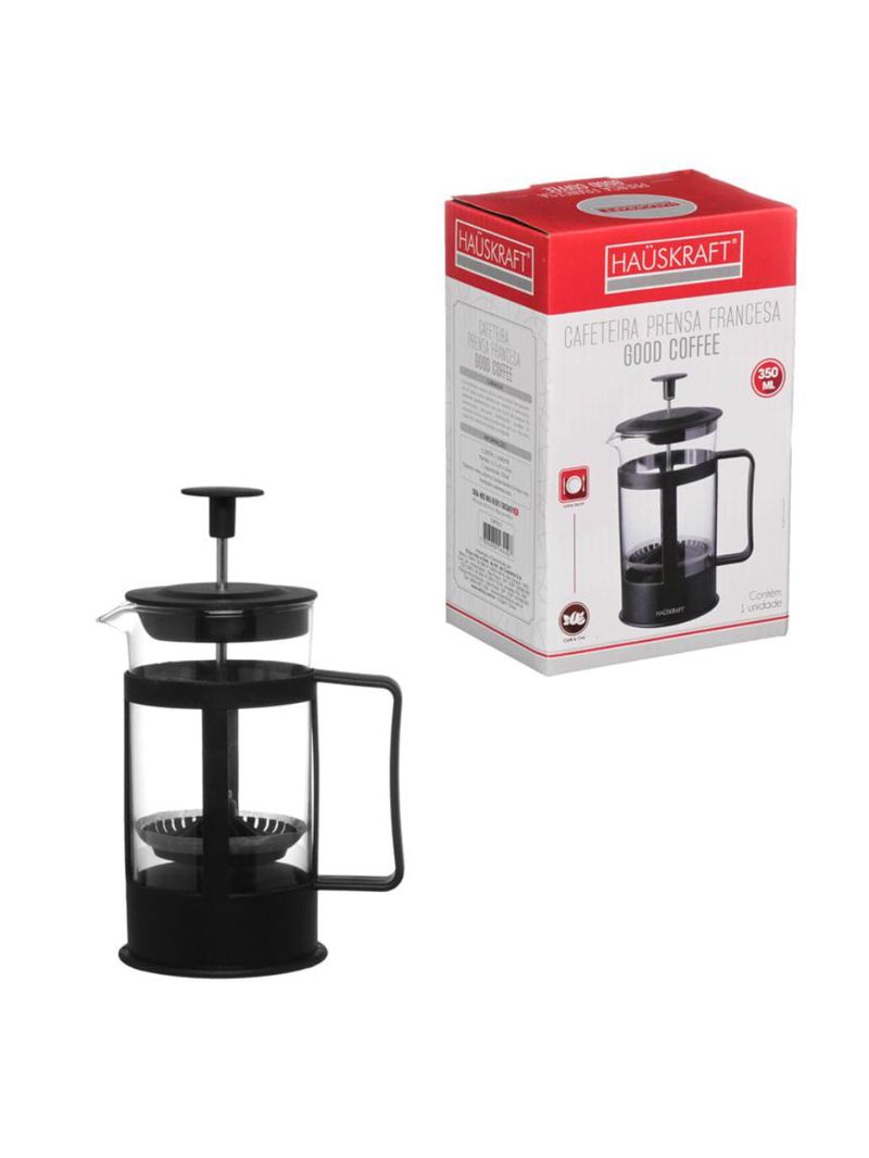 Prensa francesa good coffee hauskraft preto 350 ml