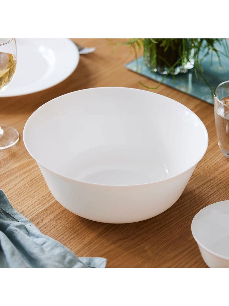 Saladeira everyday 2,6l vidro temperado branco luminarc