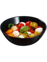 Saladeira arcopal zelie vidro temperado preto 6peças arcopal