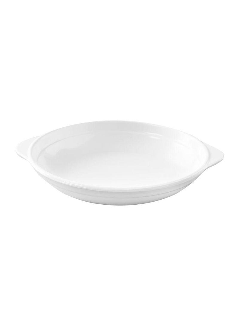 Prato redondo com aba fideli branco 14,5x13x2,2cm haus concept