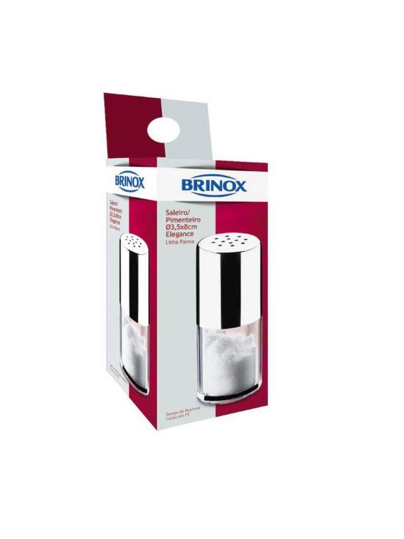 Saleiro/pimenteiro 50ml elegance parma brinox