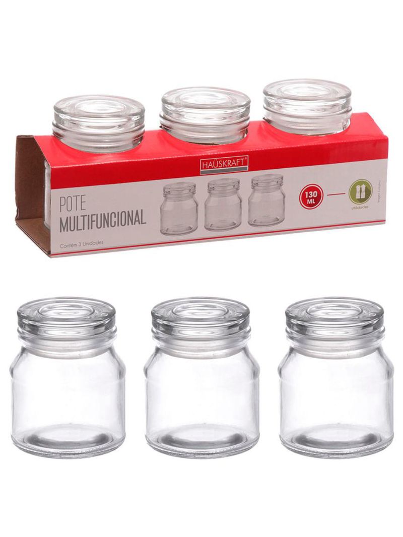 Pote multifuncional vidro jogo 3 peças hauskraft