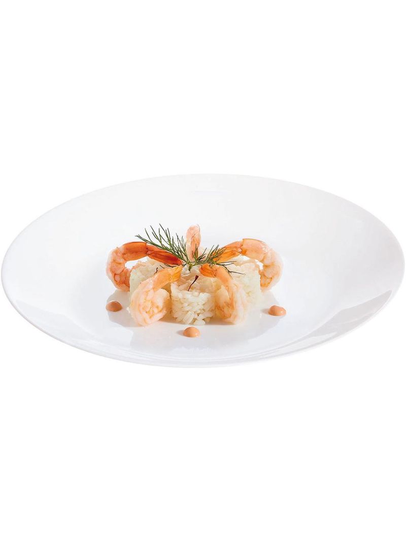 Prato raso arcopal zelie vidro temperado branco 6 peças