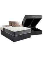 Cama Box Baú King: Colchão Molas Ensacadas Masterpocket Fort + Base Gray(193X203)