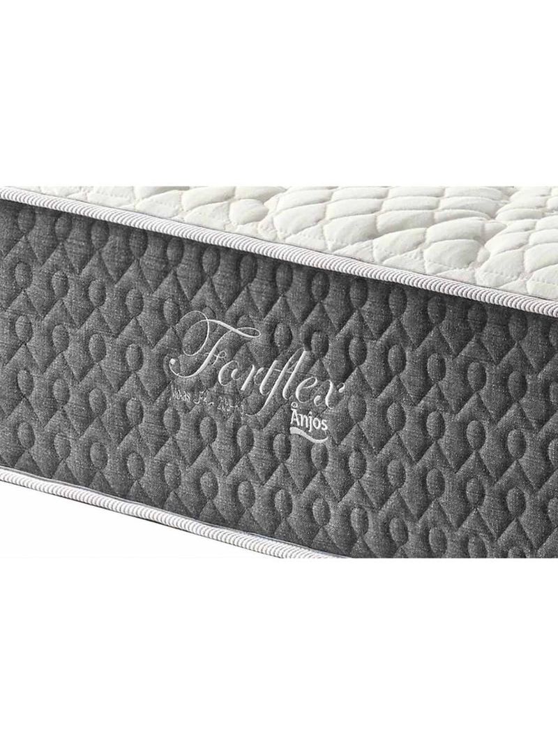 Cama Box Baú King: Colchão Molas Ensacadas Masterpocket Fort + Base Gray(193X203)