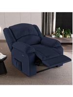 Poltrona Do Papai Reclinável Pietra Power Touch FH9 Pu Azul - Mpozenato