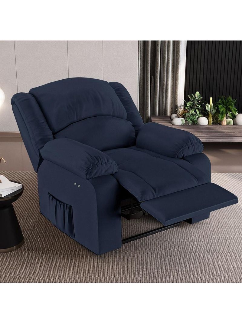 Poltrona Do Papai Reclinável Pietra Power Touch FH9 Pu Azul - Mpozenato