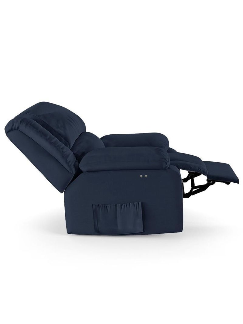 Poltrona Do Papai Reclinável Pietra Power Touch FH9 Pu Azul - Mpozenato