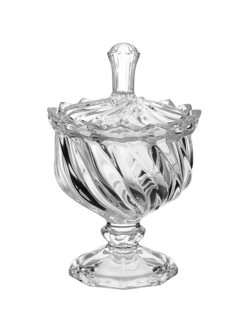 Potiche misten vidro transparente 14 x 9 x 9 cm