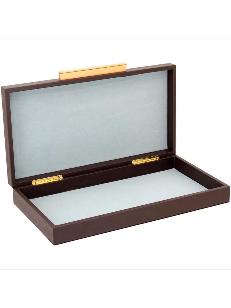 Caixa organizadora sintético marrom 3 peças - home&amp;co