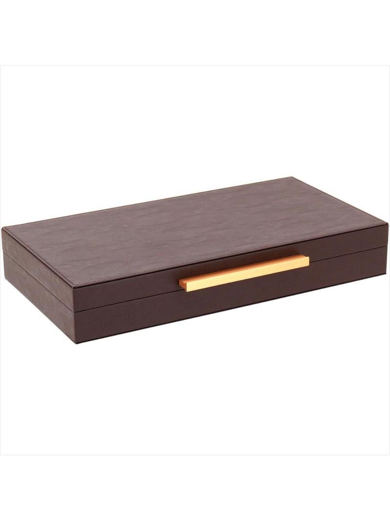 Caixa organizadora sintético marrom 3 peças - home&amp;co