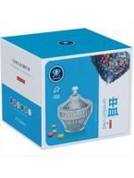 Potiche 11x13x13 cm vidro transparente violin - gs