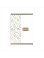 Porta-retrato 10x15 prata - alumínio - clip adely decor