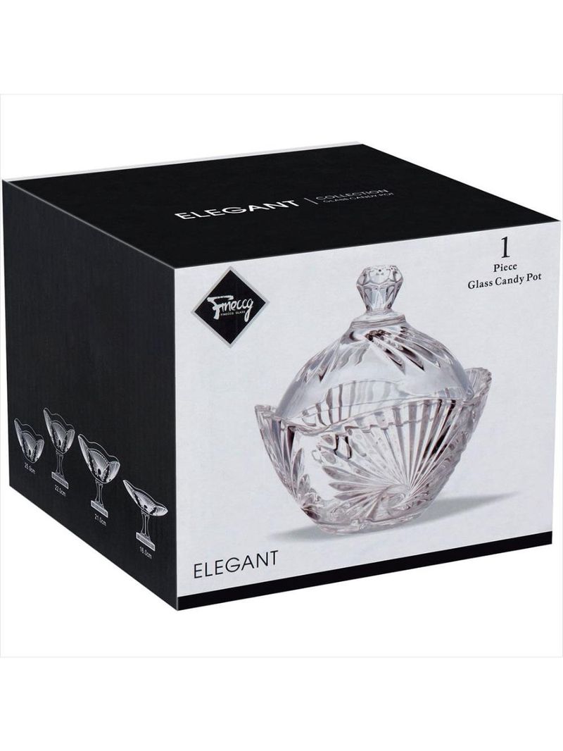 Potiche 16x15x15 cm cristal eco transparente okko - gs