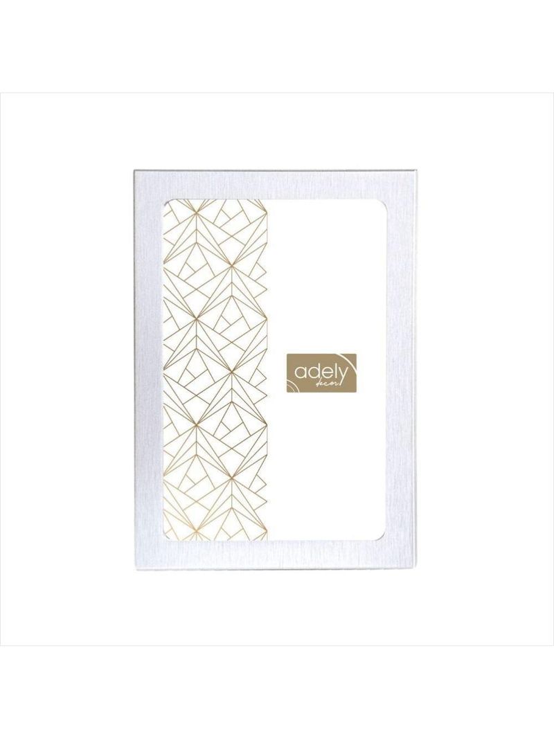 Porta-retrato 15x20 branco escovado - lumini - adely decor