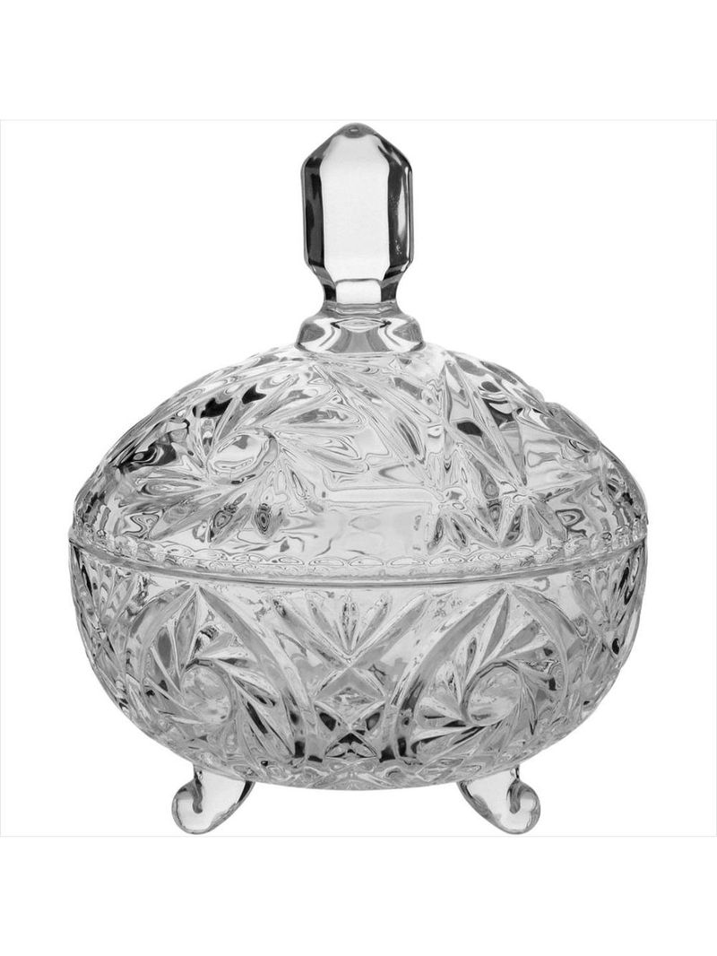 Potiche de cristal eco transparente - gs - 19x16x16 cm
