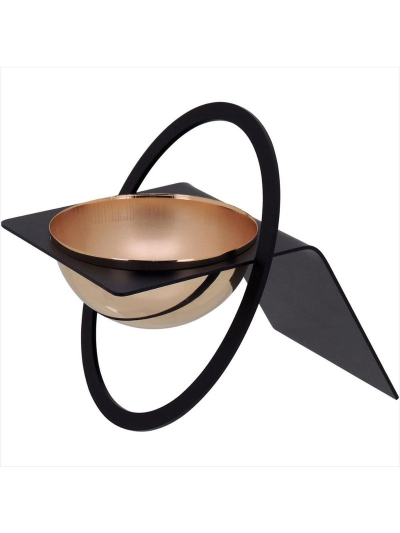 Adorno de metal 19x11x11cm preto