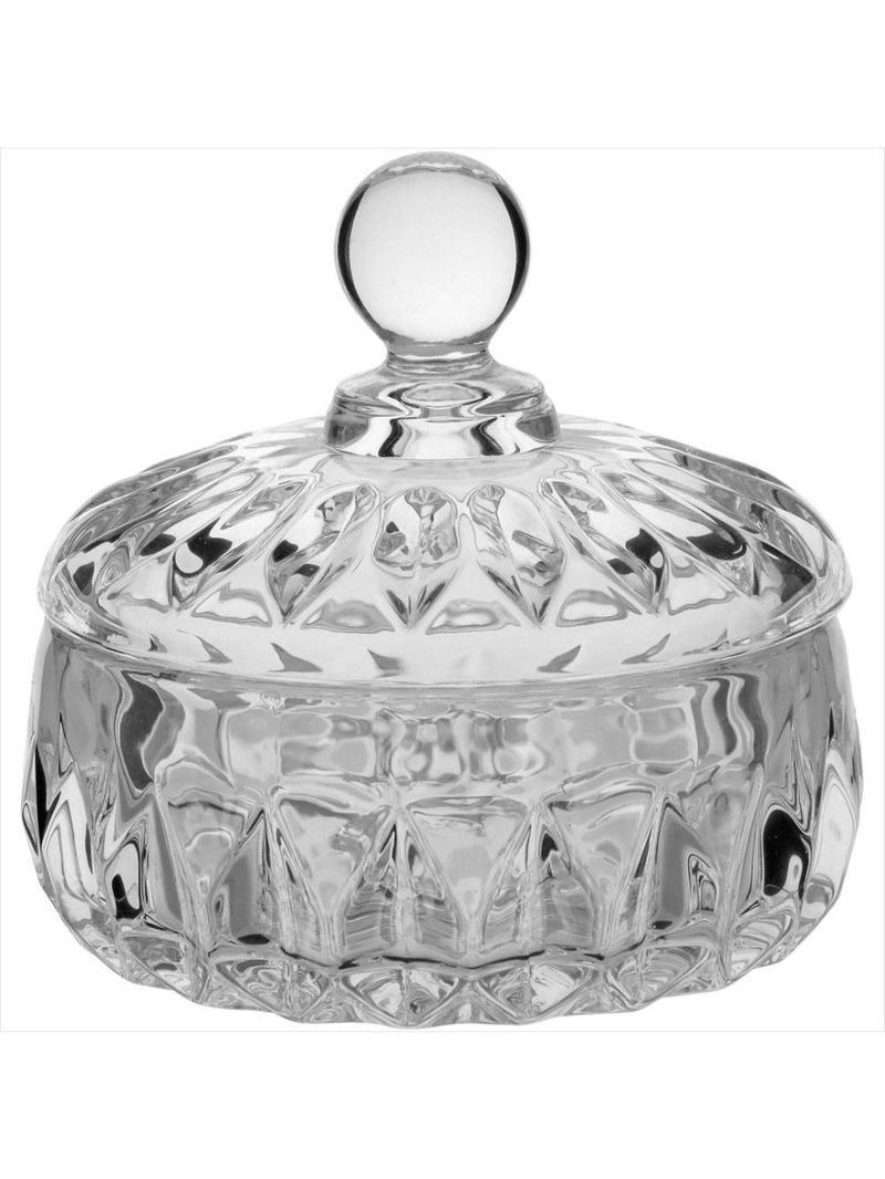 Potiche 11x11x11 cm vidro transparente brice - gs