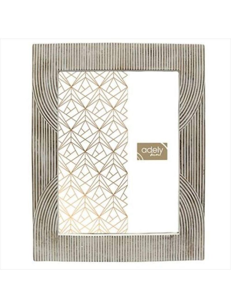 Retrato resina 10x15cm efeito branco envelhecido - adely