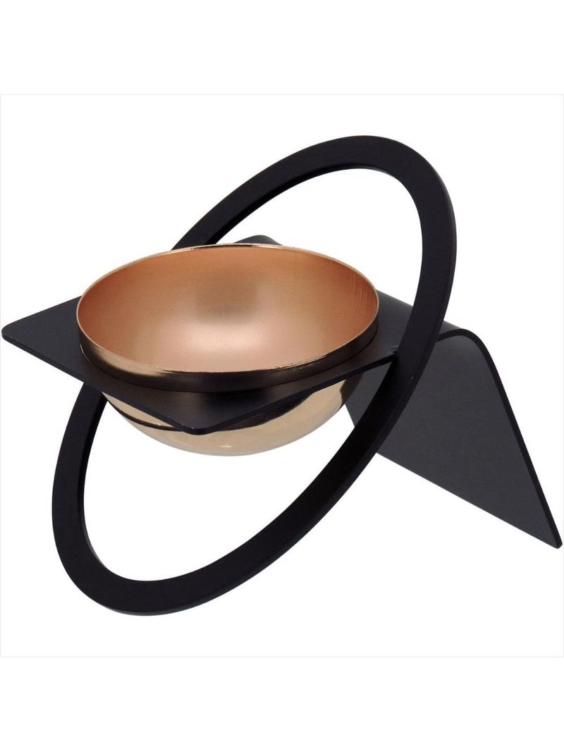 Adorno de metal 15x8x8cm preto