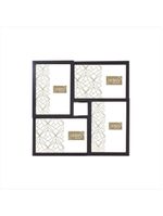 Porta-retrato múltiplo 4 fotos - prata - adely decor