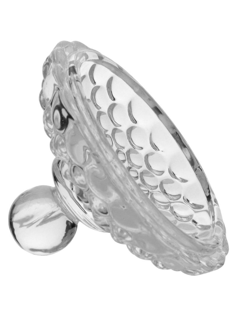 Potiche  vidro transparente 12x10x10cm gs