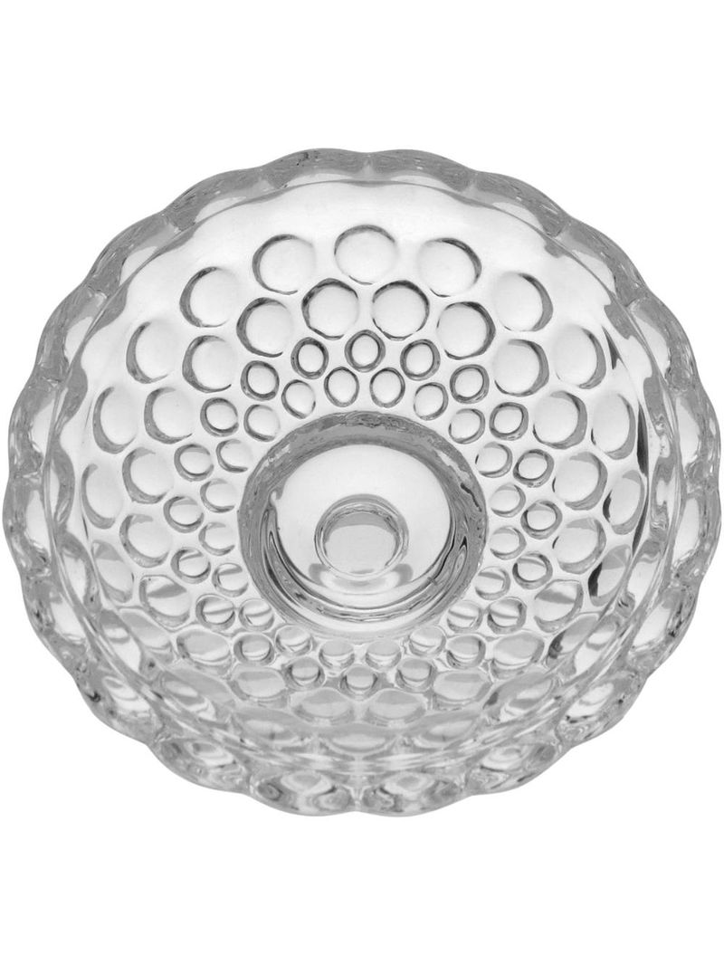 Potiche  vidro transparente 12x10x10cm gs