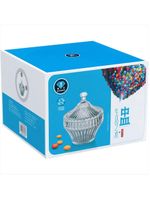 Potiche 17x20x20 cm vidro transparente violin - gs