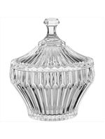 Potiche 17x20x20 cm vidro transparente violin - gs