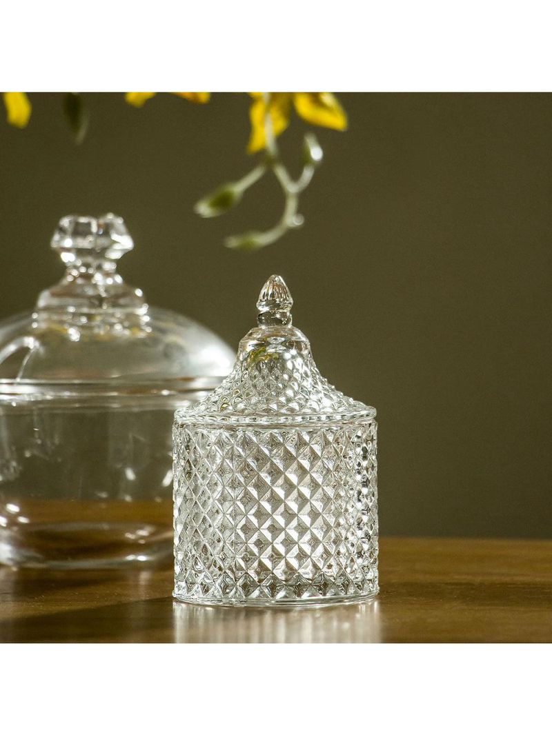 Potiche vidro transparente 10 x 6 x 6 cm