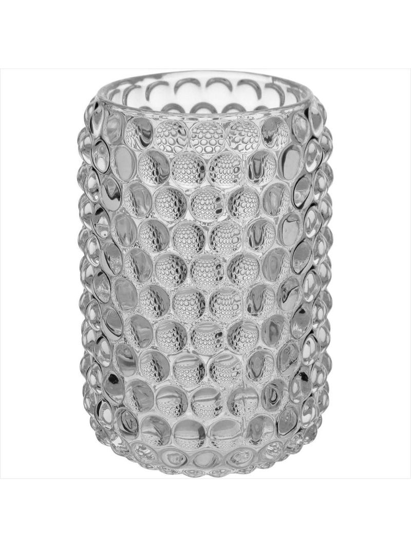 Castiçal vidro transparente 12x8x8cm - gs