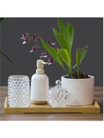 Castiçal vidro transparente 12x8x8cm - gs