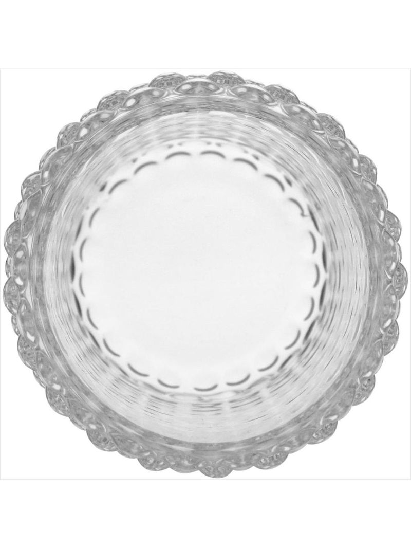 Castiçal vidro transparente 12x8x8cm - gs