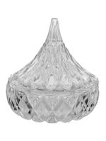 Potiche  vidro transparente 13x12x12cm gs