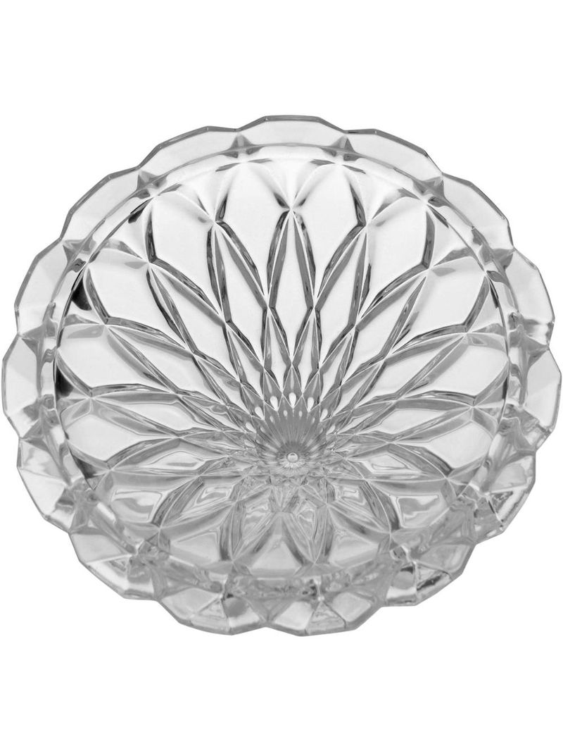 Potiche  vidro transparente 13x12x12cm gs