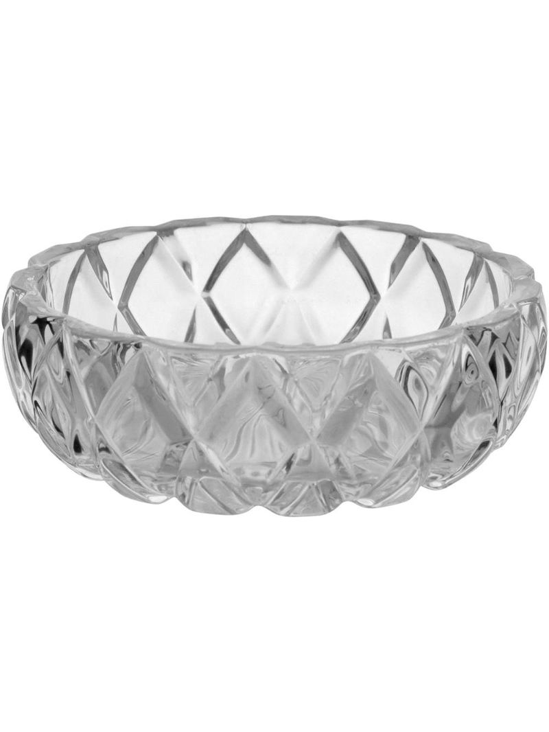 Potiche  vidro transparente 13x12x12cm gs