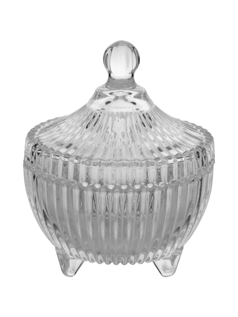 Potiche minie 12x9x9cm vidro transparente gs
