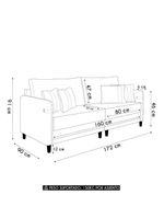 Sofá 2 Lugares Living 172cm Pé Madeira Zoe Boucle Pistache Z08 - Mpozenato