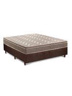 Cama Box Casal: Colchão Ortopédico Paropas D33/EP Confort Ultra Firme + Base CRC Fantasy Brown(138x188)